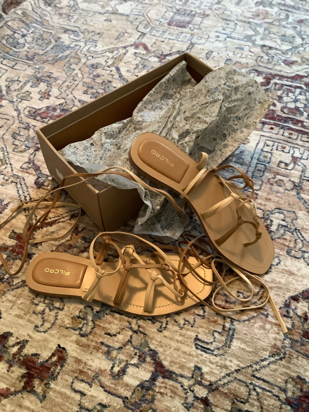 Pilcro tie up sandals NWT